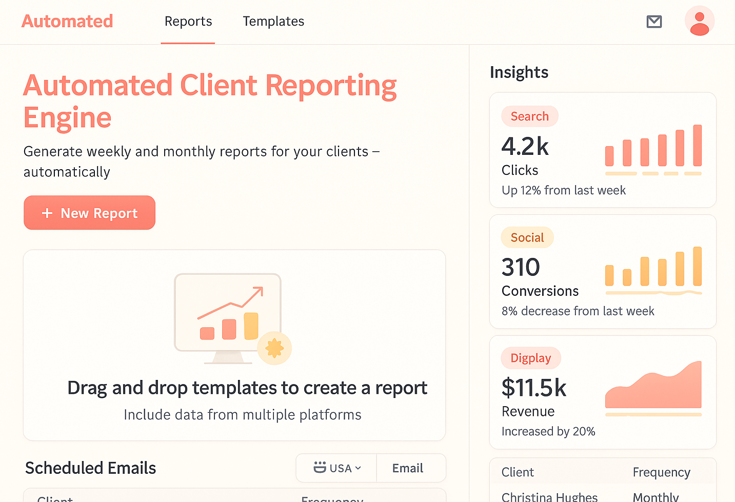 Automated Client Reporting Engine screenshot